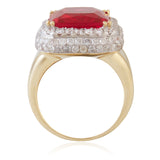 10k Yellow Gold 3.13ct Men's Diamond and Ruby Ring