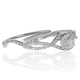 14k White Gold 0.50ct Diamond Engagement Ring Set