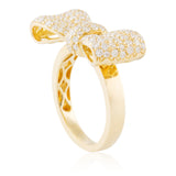 18k Yellow Gold 1.65ct Diamond Bow Ring