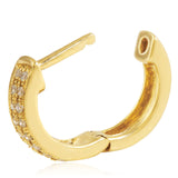 18k Yellow Gold .15ct Diamond Hoop Earrings
