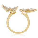 18k Yellow Gold 2.18ct Diamond Butterfly Ring