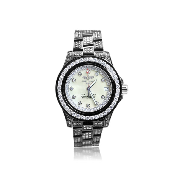 Breitling Colt Oceane Black PVD 11.5ct Diamond Watch