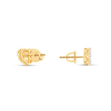 14K Gold Diamond Heart-Shaped Stud Earrings