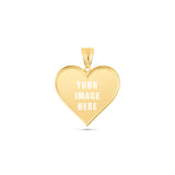 14K Gold Medium Heart Picture Pendant