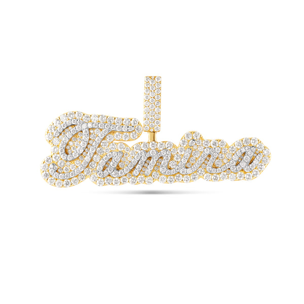 Your Name - Customizable Gold & Diamond Bilevel Name Pendant