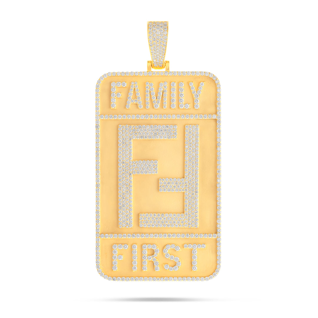 Customizable Gold & Diamond Logo Pendnant – SHYNE JEWELERS