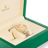 Men's Diamond Watch Rolex DateJust 36mm Two-Tone; Champagne Dial