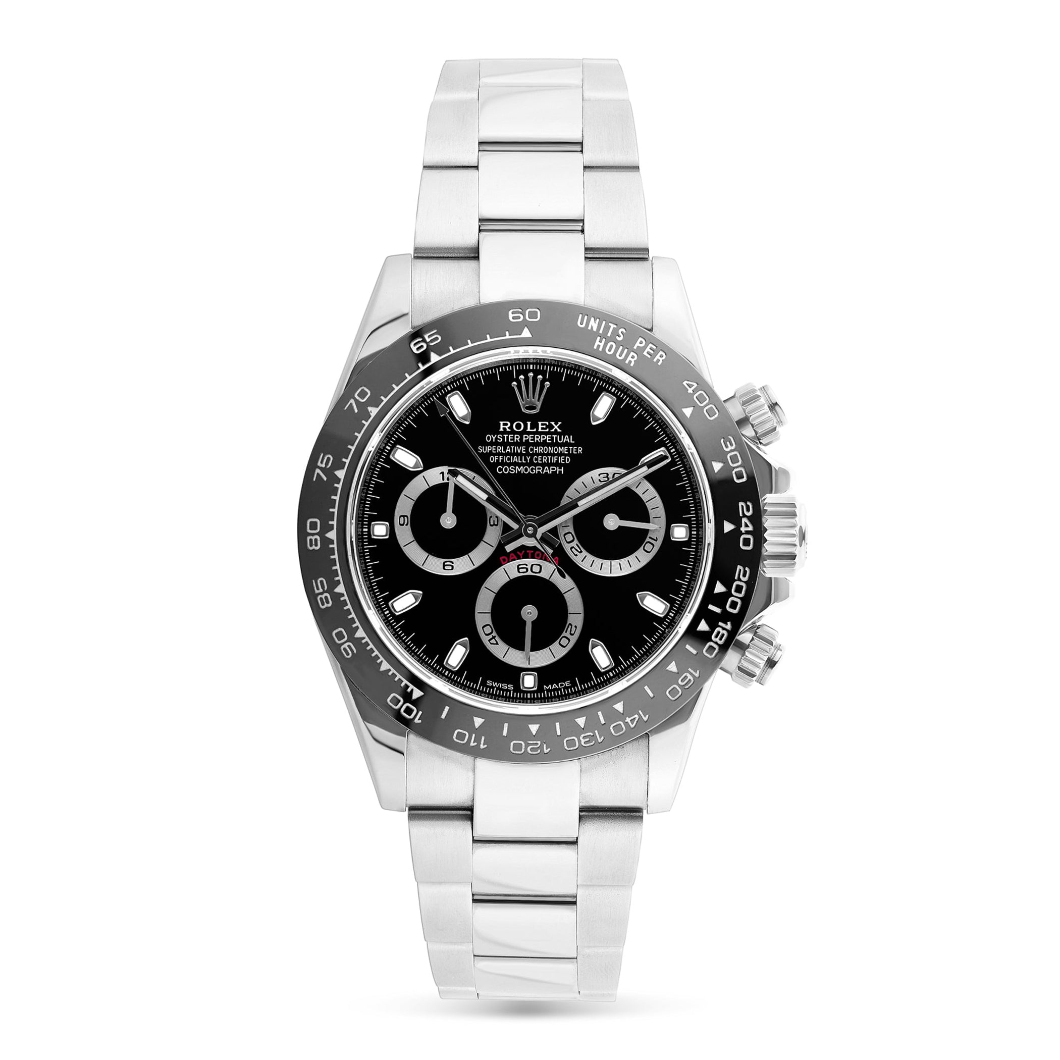 Cosmograph Daytona Men's Black Dial Oystersteel Watch