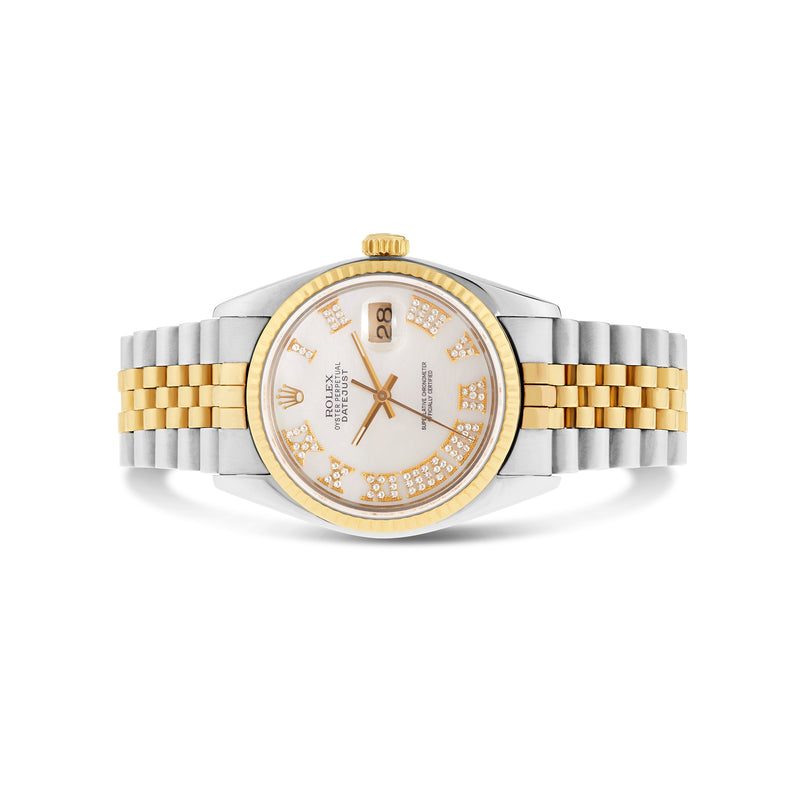Two-Tone Rolex DateJust 36 mm Mother of Pearl