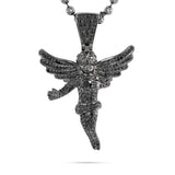 10k Black Gold 1.70ct Angel Pendant