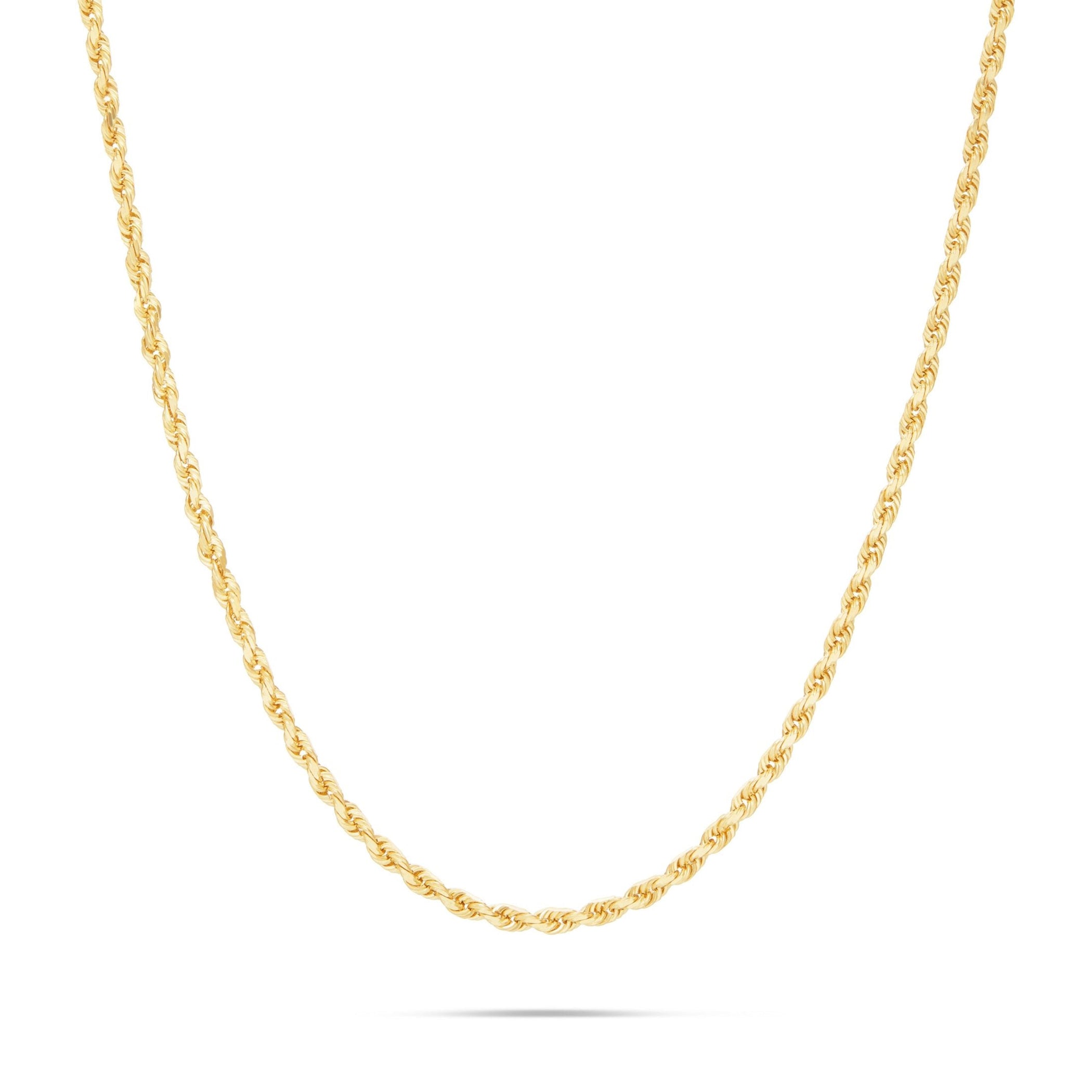 アクセサリー 10K Gold Rope Necklace 51cm 3mm 5g 10K Solid Gold Rope Chain, 3.5mm – SHYNE JEWELERS