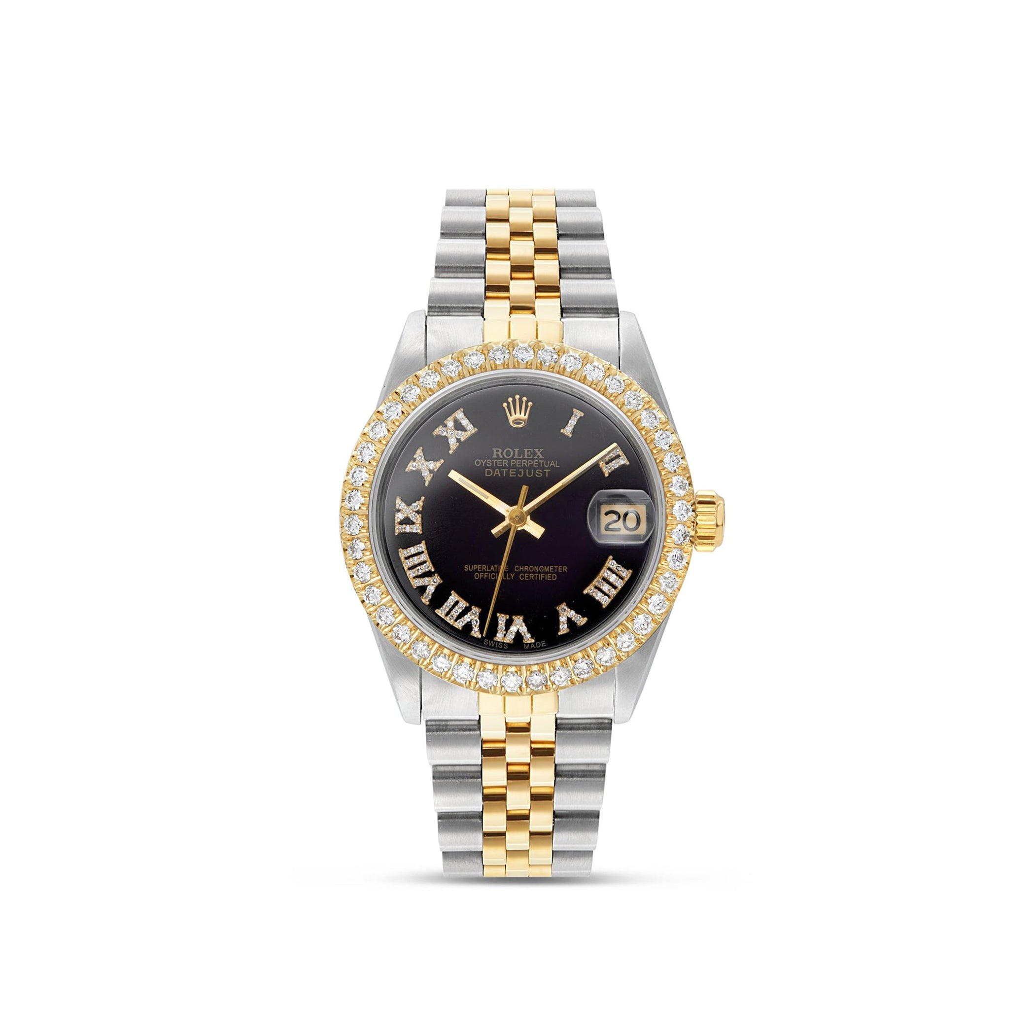 31mm ladies Rolex 2ct Diamond stainless steel Ladies Rolex 31MM Datejust White Diamond Dial – Rocco main image 4