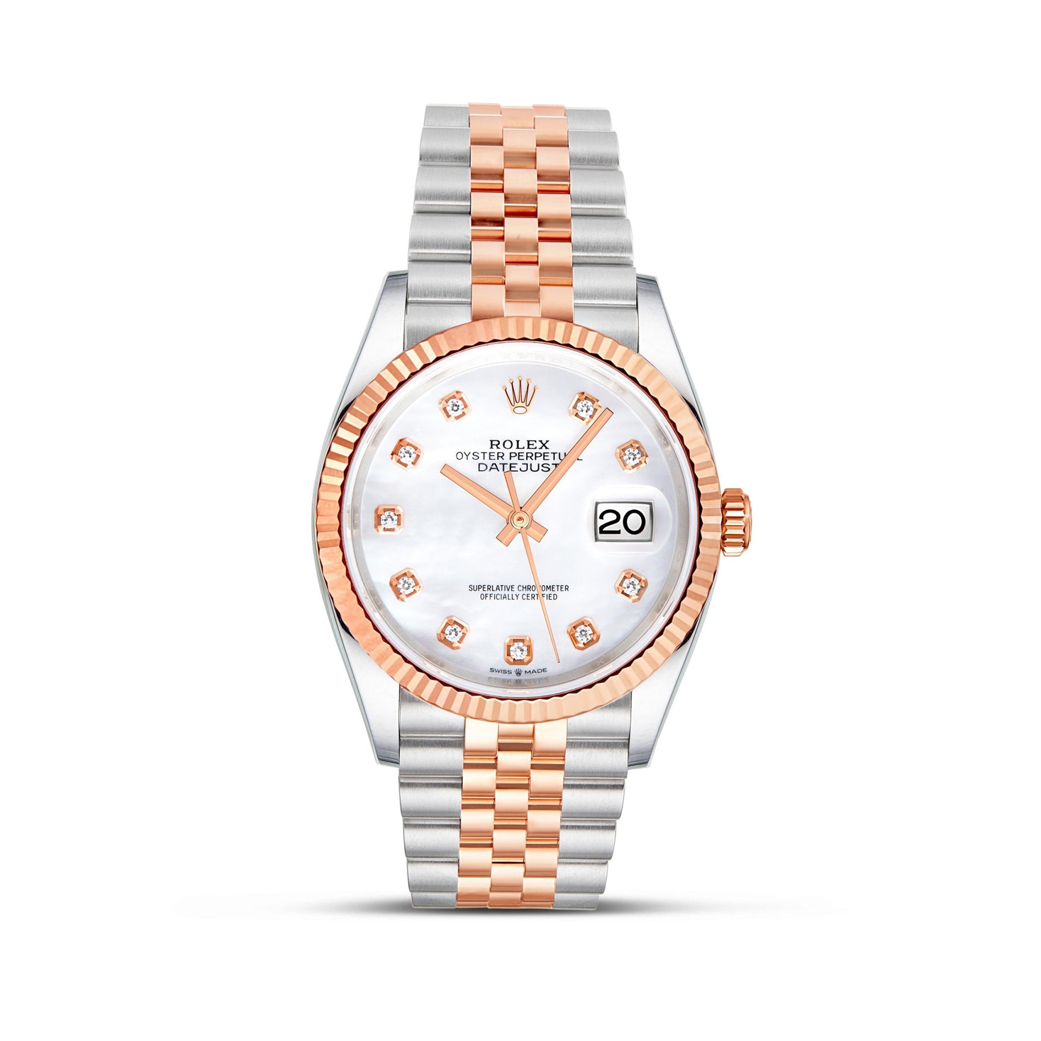 Rolex DateJust 36mm 18K Rose Gold Mother of Pearl – SHYNE