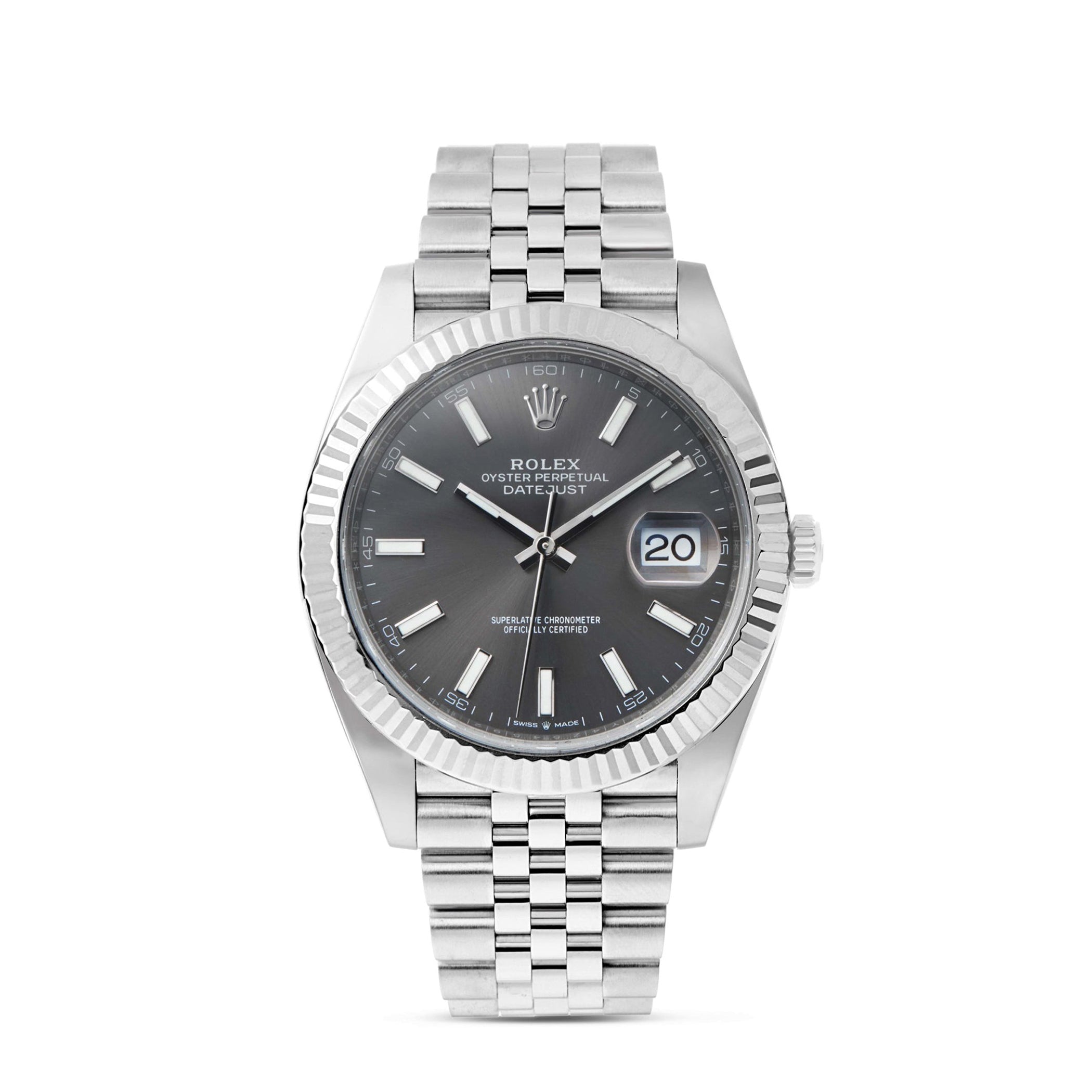 Rolex DateJust 41mm Gray Dash Jubilee – SHYNE JEWELERS