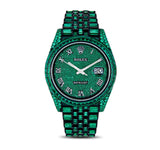 Rolex DateJust 41mm with Green Emeralds and Black Rhodium
