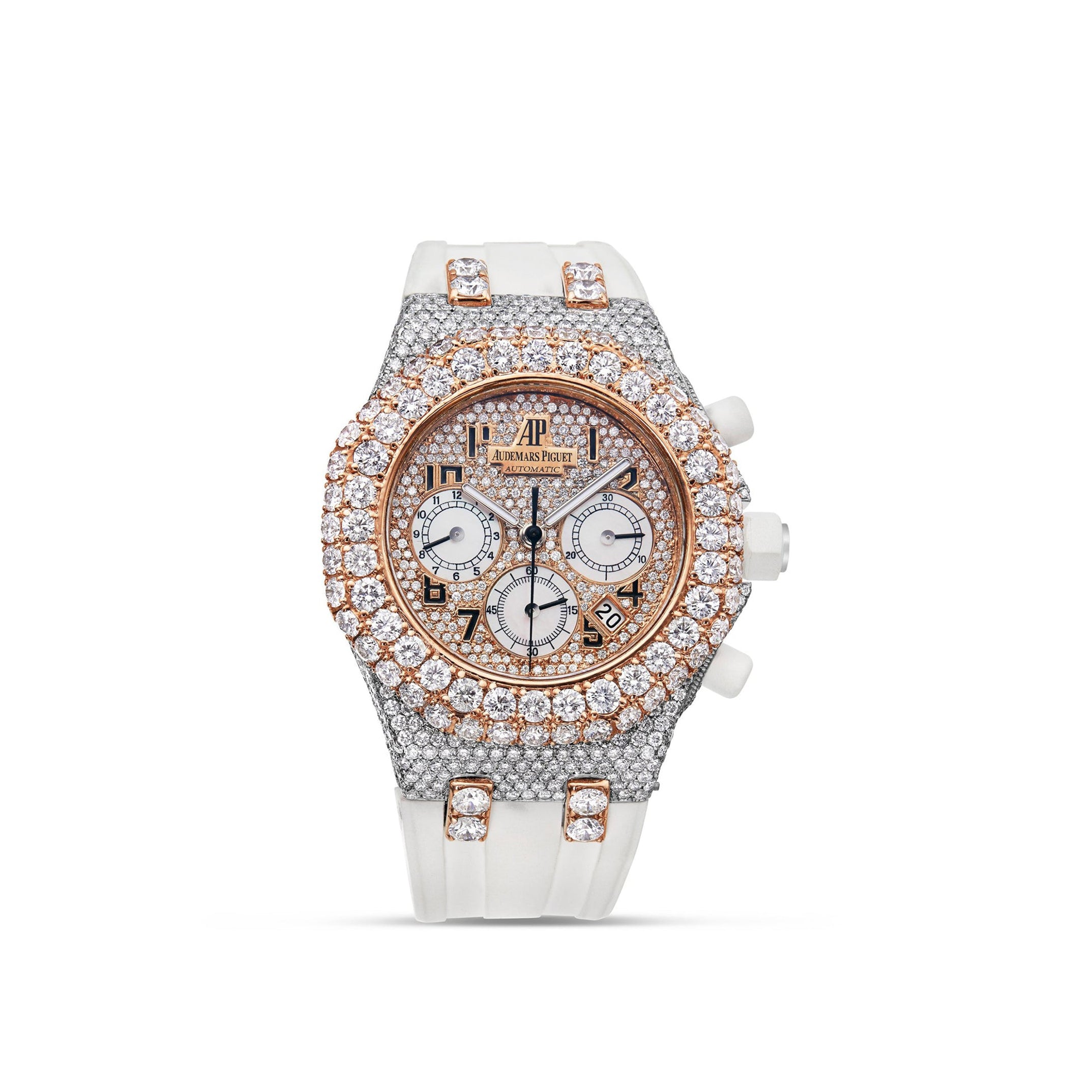 Rose Gold Ap Watch With Diamond Rose Gold AP STAINLESS STEEL 41MM