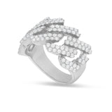 10K Half Diamond Cuban Ring - Shyne Jewelers Yellow Gold Shyne Jewelers