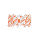 10K Half Diamond Cuban Ring - Shyne Jewelers Yellow Gold Shyne Jewelers