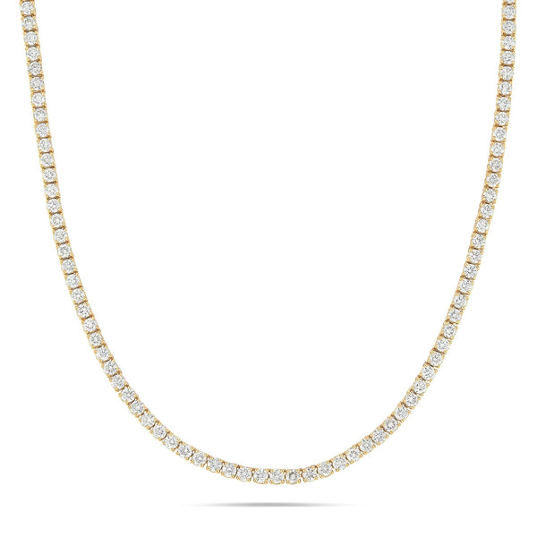 4 Prong Diamond Tennis Chain, 3 mm - Shyne Jewelers Yellow Gold Shyne Jewelers