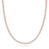 4 Prong Diamond Tennis Chain, 3 mm - Shyne Jewelers Rose Gold Shyne Jewelers