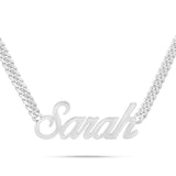 Custom Solid Gold Name Necklace, Small - Shyne Jewelers White Gold 10KT Birds of Paradise Shyne Jewelers
