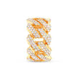 Diamond Cuban Link Ring - Shyne Jewelers 135-00081 Yellow Gold 4 Shyne Jewelers