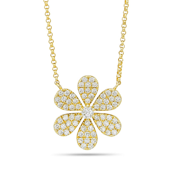 Diamond Flower Necklace - Shyne Jewelers 165-00205 Shyne Jewelers
