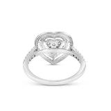 Diamond Halo Heart Ring - Shyne Jewelers DIAHEARTHALORING_1 White Gold Shyne Jewelers