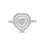 Diamond Halo Heart Ring - Shyne Jewelers DIAHEARTHALORING_1 White Gold Shyne Jewelers