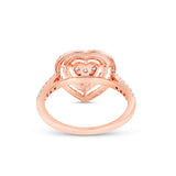 Diamond Halo Heart Ring - Shyne Jewelers DIAHEARTHALORING_1 Rose Gold Shyne Jewelers