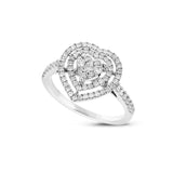 Diamond Halo Heart Ring - Shyne Jewelers DIAHEARTHALORING_1 White Gold Shyne Jewelers
