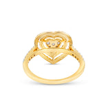 Diamond Halo Heart Ring - Shyne Jewelers DIAHEARTHALORING_1 Yellow Gold Shyne Jewelers