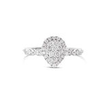 Diamond Pear Cluster Engagement Ring - Shyne Jewelers 130-00149 White Gold Shyne Jewelers