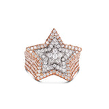 Diamond Star Ring - Shyne Jewelers Rose Gold Shyne Jewelers