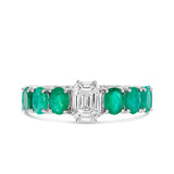 Emerald Oval Eternity Ring - Shyne Jewelers EMERALDETERNBAND_2 Shyne Jewelers