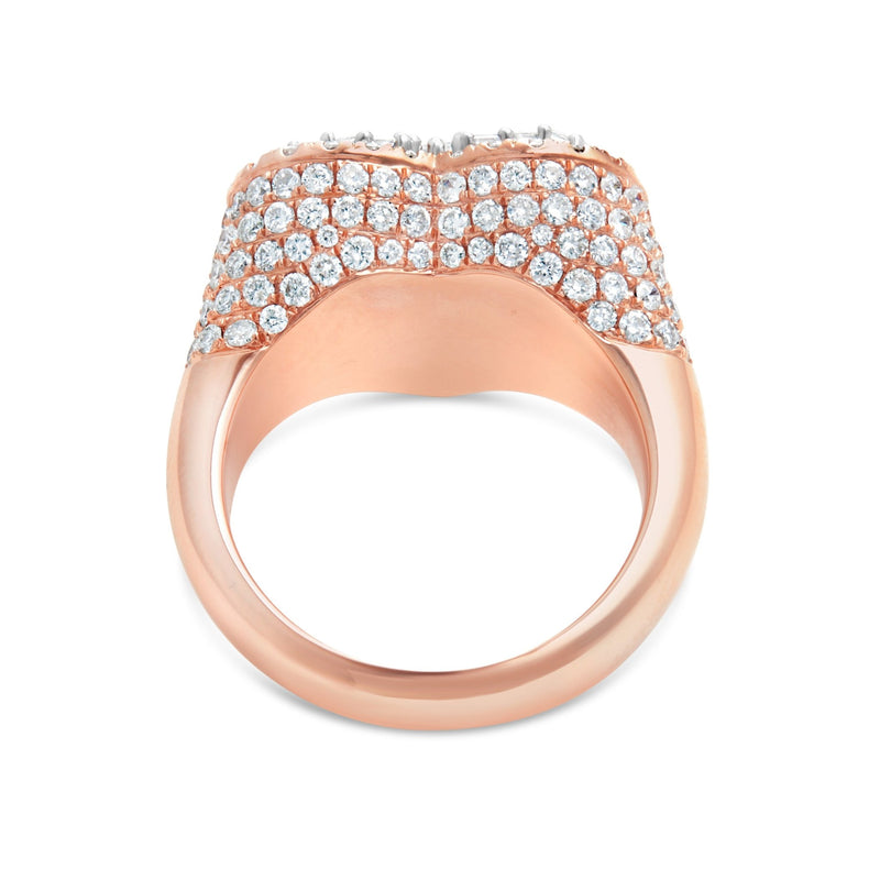 Heart Diamond Statement Ring - Shyne Jewelers R1640 Rose Gold 4 Shyne Jewelers