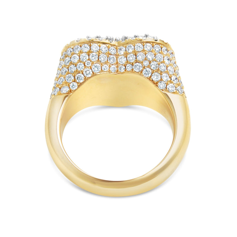Heart Diamond Statement Ring - Shyne Jewelers R1640 Yellow Gold 4 Shyne Jewelers