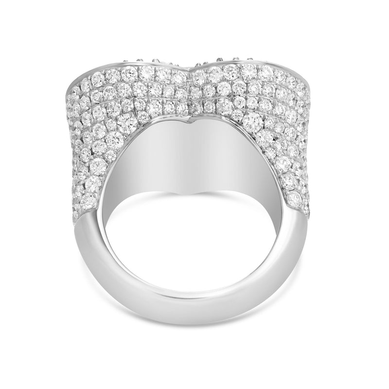 Heart Diamond Statement Ring - Shyne Jewelers SPC-R101 White Gold 4 Shyne Jewelers