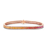 Multicolor Diamond Tennis Bracelet - Shyne Jewelers MULTITENNIS_1 Rose Gold Shyne Jewelers