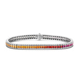 Multicolor Diamond Tennis Bracelet - Shyne Jewelers MULTITENNIS_1 White Gold Shyne Jewelers