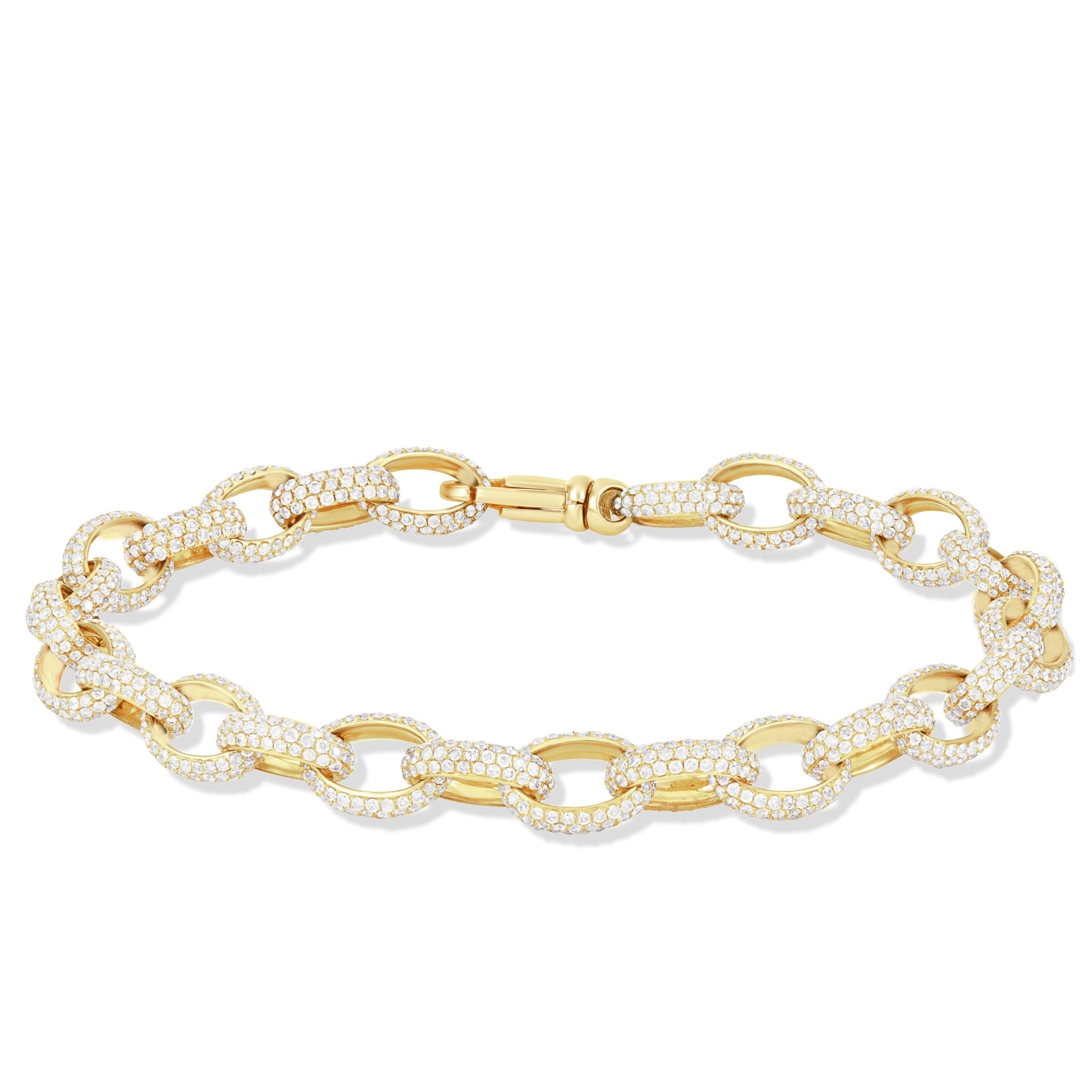 Oval Link Diamond Bracelet Shyne Jewelers