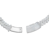 Prong set Diamond Cuban Chain, 15mm - Shyne Jewelers 165-00020 White Gold Shyne Jewelers