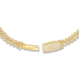 Prong set Diamond Cuban Chain, 9.25 mm - Shyne Jewelers Yellow Gold Shyne Jewelers
