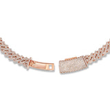 Prong set Diamond Cuban Chain, 9.25 mm - Shyne Jewelers Rose Gold Shyne Jewelers