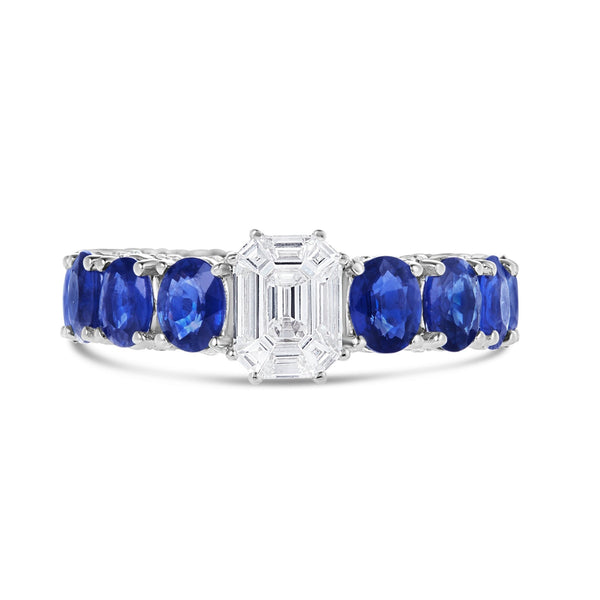 Sapphire Oval Eternity Ring - Shyne Jewelers SAPPHIREETERNBAND_2 Shyne Jewelers