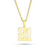 Shyne Collection 10k Gold Two Digit Number Pendant - Shyne Jewelers SC10K2DIGIT-y Yellow Gold Shyne Jewelers