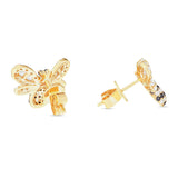 Shyne Collection Bumble Bee Diamond Studs - Shyne Jewelers Yellow Gold Shyne Jewelers
