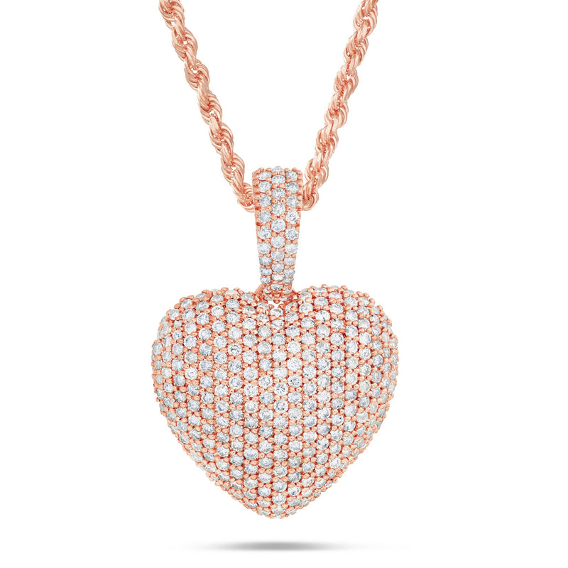 Shyne Collection Diamond Heart Pendant - Shyne Jewelers PE03404 Rose Gold Shyne Jewelers