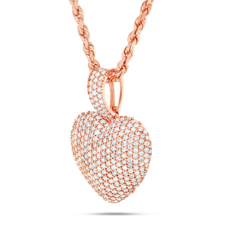 Shyne Collection Diamond Heart Pendant - Shyne Jewelers PE03404 Rose Gold Shyne Jewelers