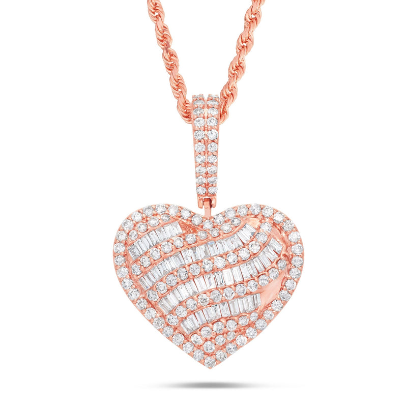 Shyne Collection Diamond Heart Pendant - Shyne Jewelers PE2Q6175G Rose Gold Shyne Jewelers